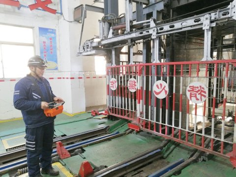 运河煤矿：井口操车系统实现无线遥控