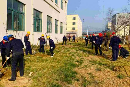 民生热能开展学雷锋志愿服务日美化厂区环境活动