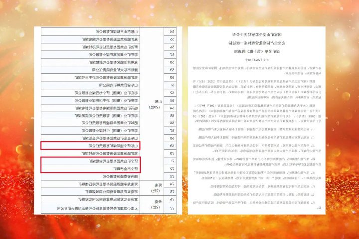 济宁能源集团三家煤矿企业获得此项荣誉